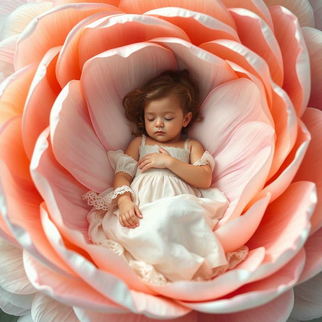 Dreamy Floral Slumber in Ethereal Beauty