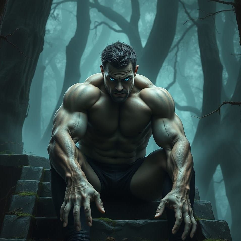 A Stoic Warrior in Ancient Forest Depths