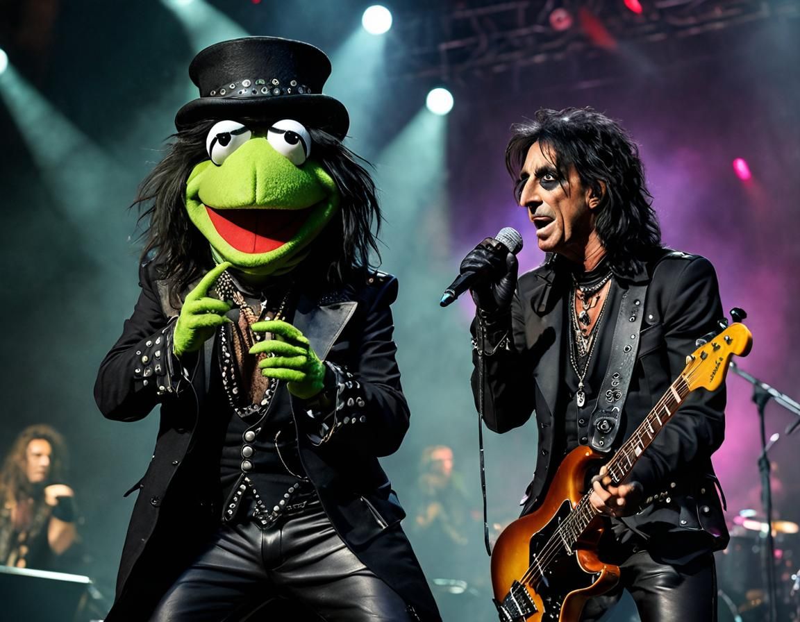 Alice Cooper and Kermit Rock Concert Photo