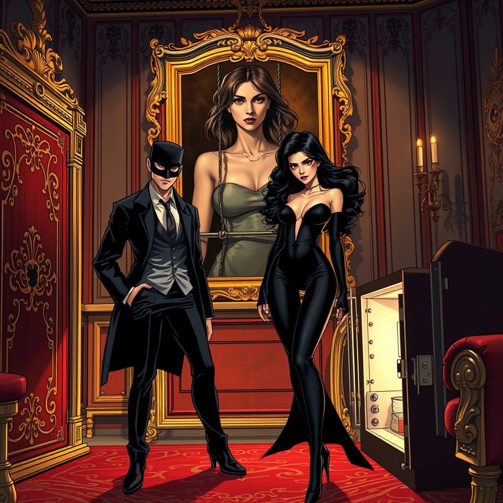 Luxurious Heist in Manga Style