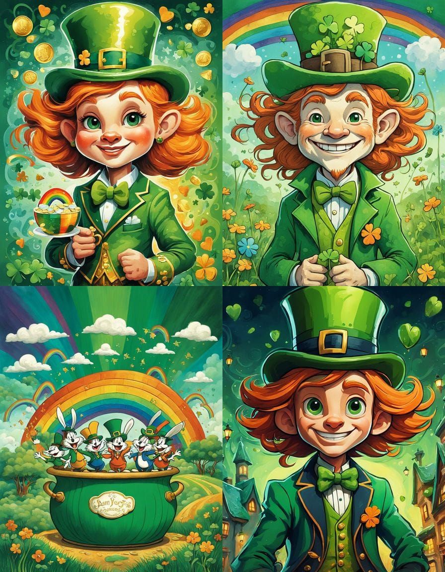Vibrant Cartoon Scene Celebrates Saint Patrick's Day