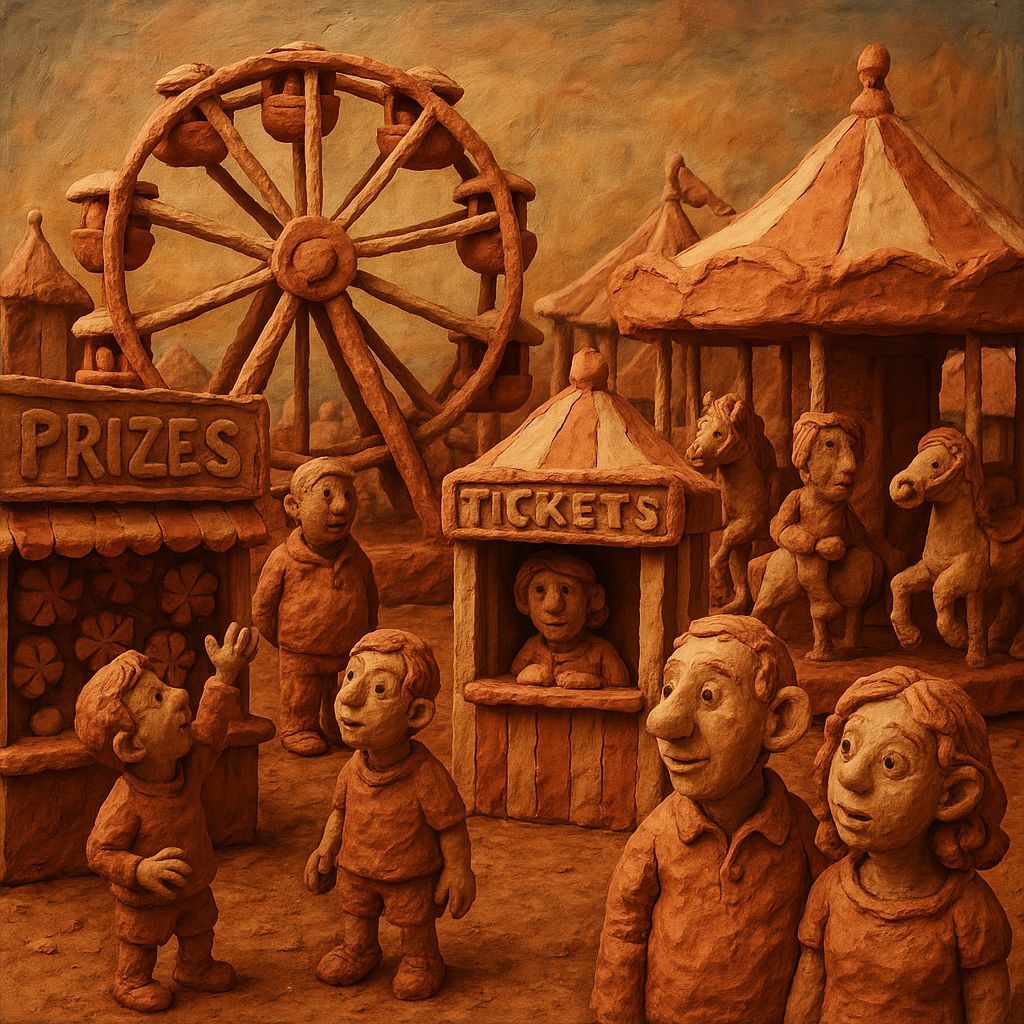 Claymation Carnival in Expressionist Style