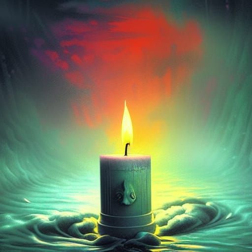 Candle in the Wind: Pop Art Fantasy Illustration