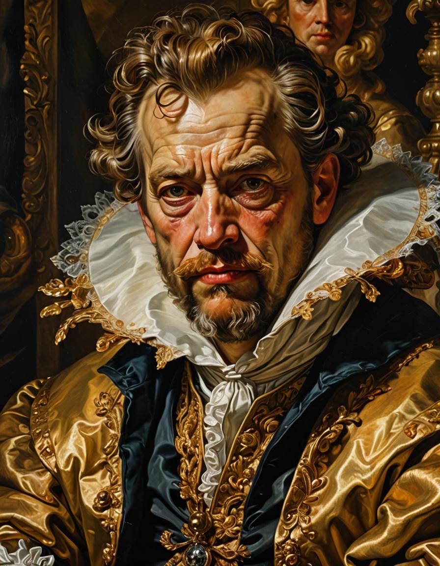 Baroque Portrait of Wealthy Doctor in Oil