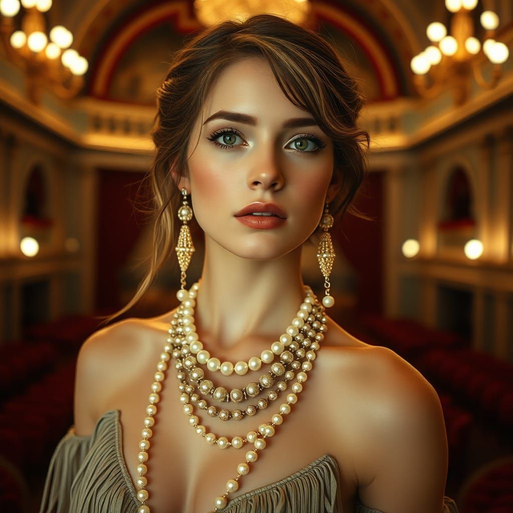 Gatsby Woman in Sensual Realism Style