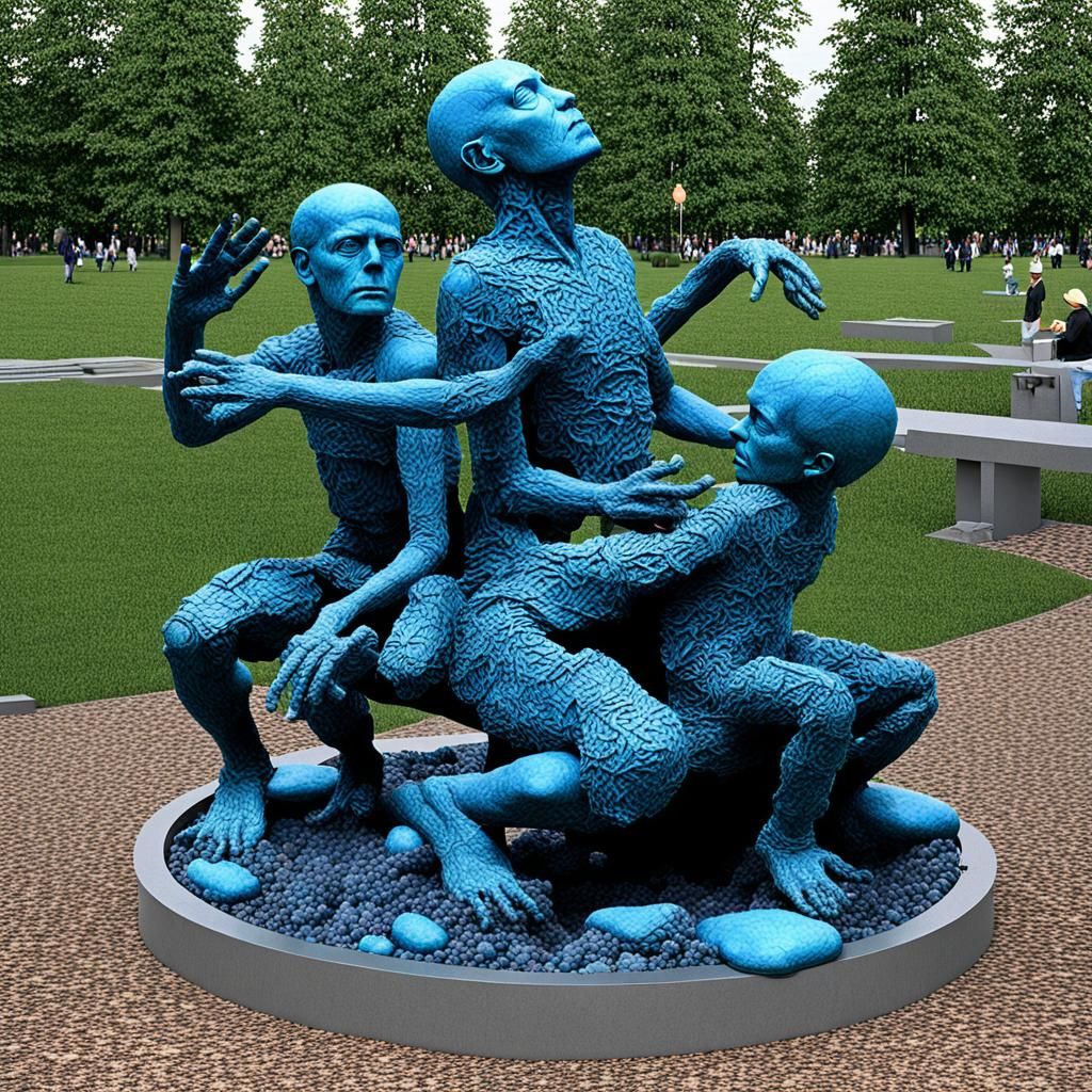 Postmodern Life Sculpture with Intricate Mech Details