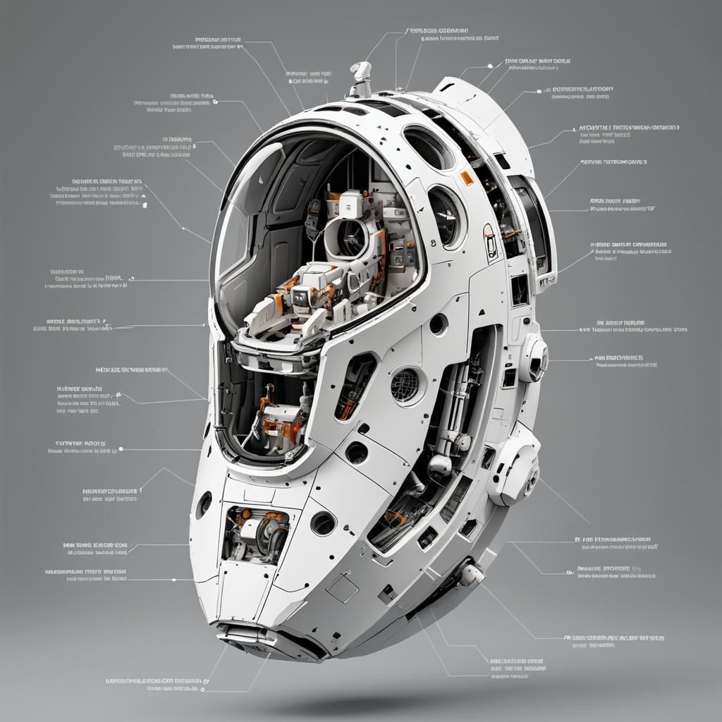 Detailed Cut-Away Diagram of White Space Capsule