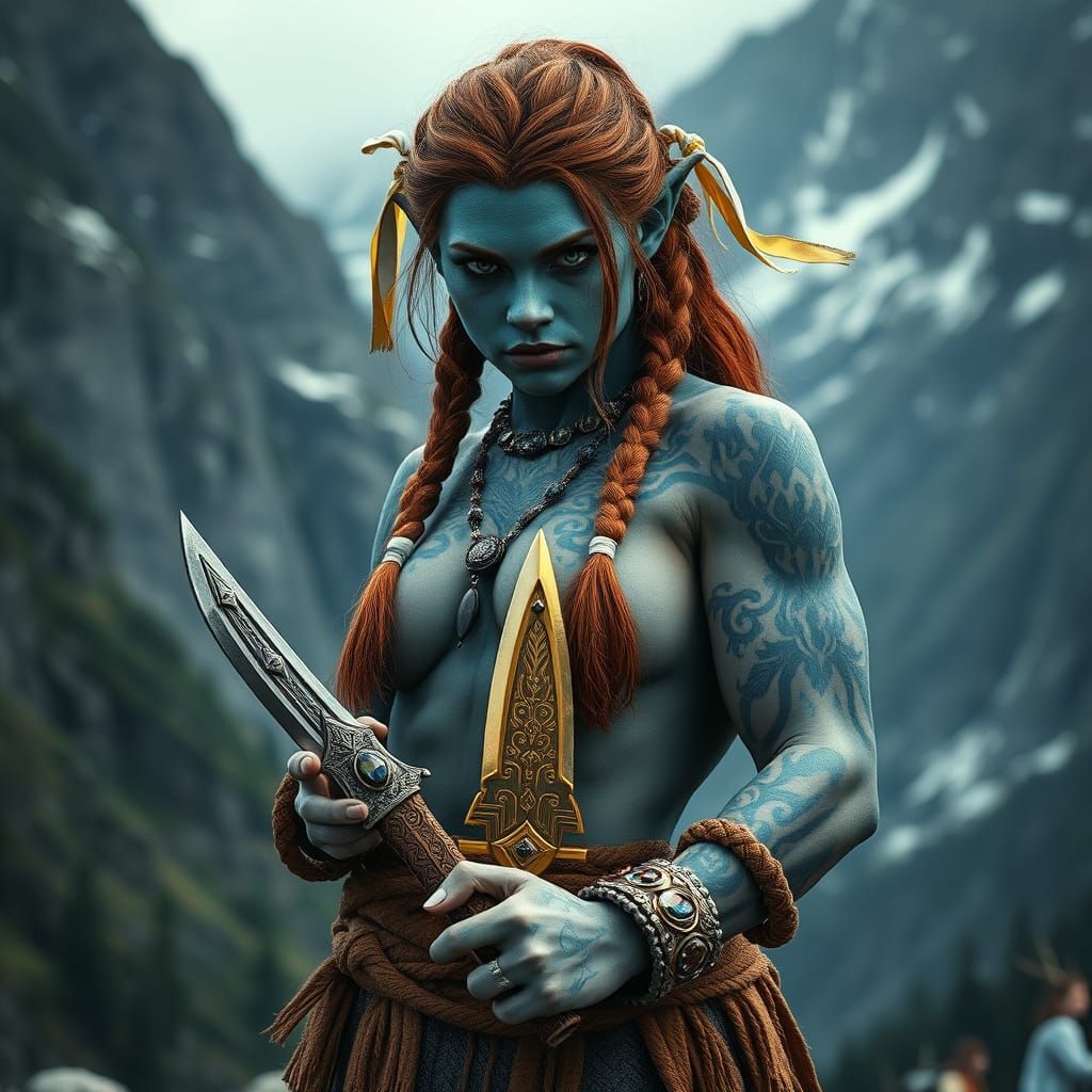 Nordic Troll Shaman in Gritty Cinematic Style