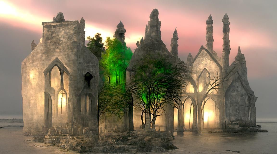 Gothic Isle of Solitude in Dystopian Setting