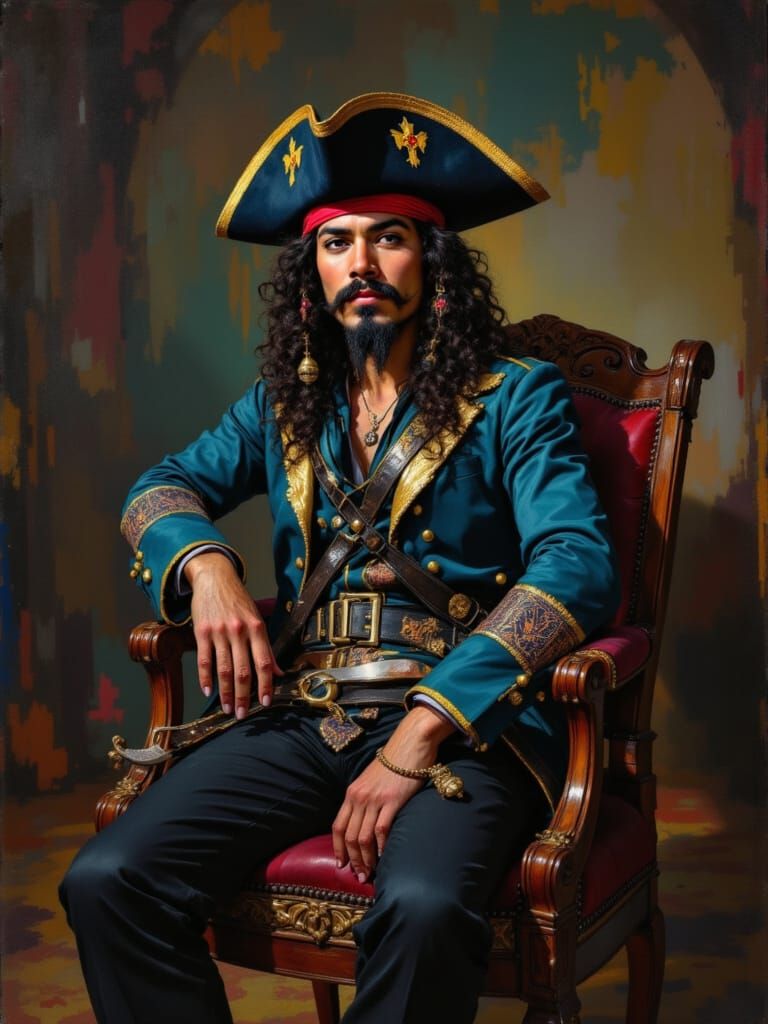 Blackbeard Portrait in Studio