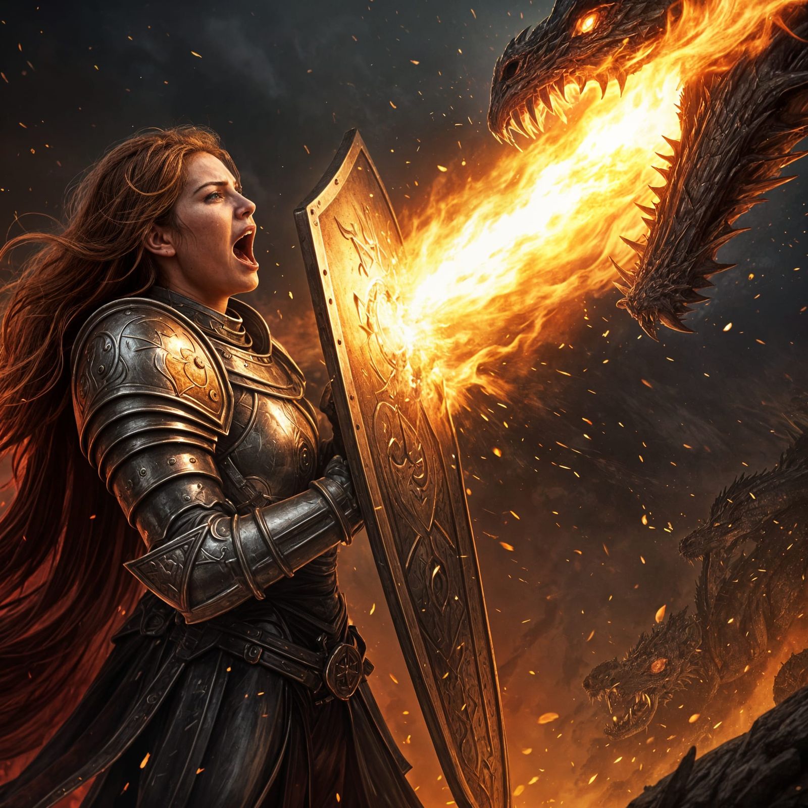 Knight vs Dragon: Fiery Medieval Battle