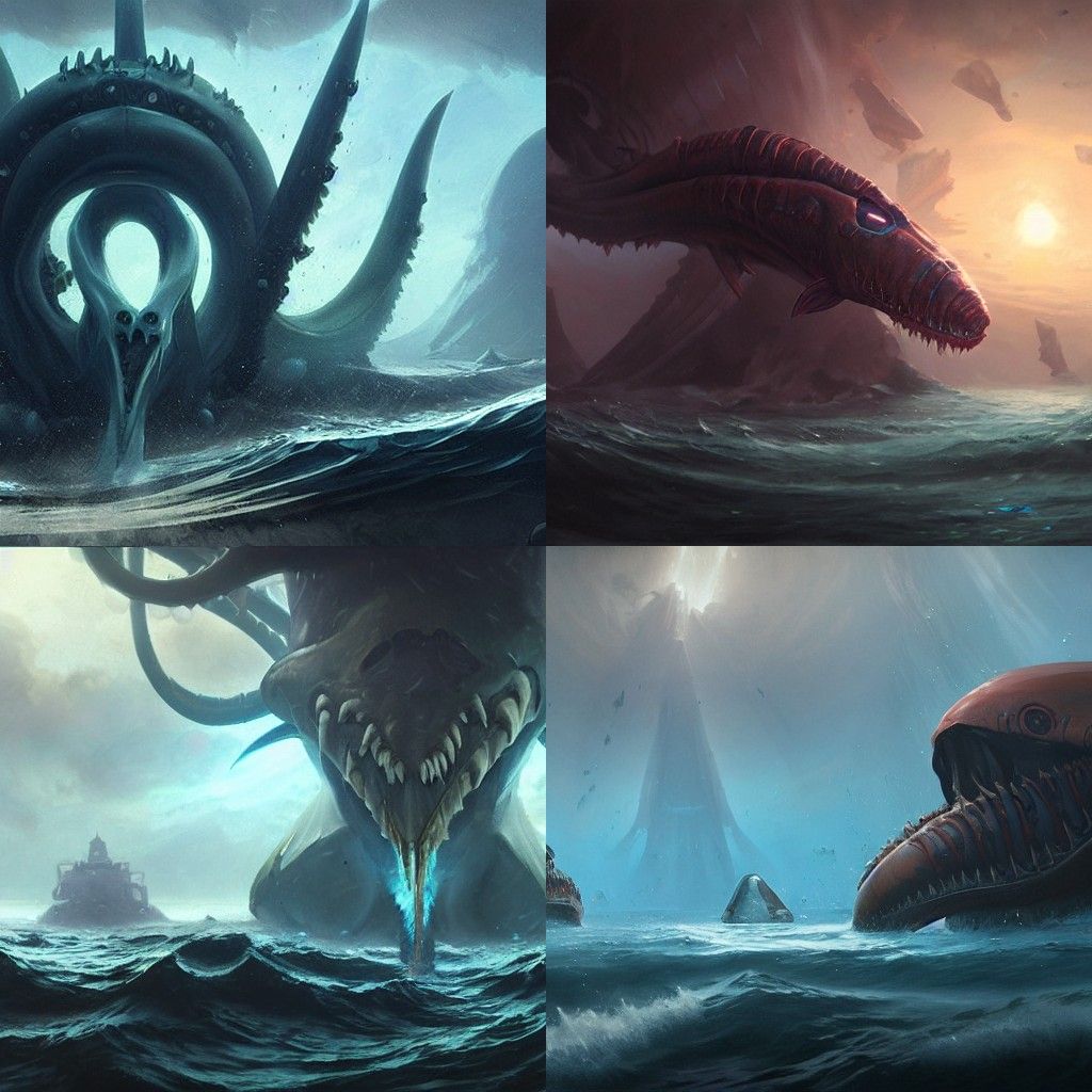 Realistic Reaper Leviathan: Epic Horror Sea Monster