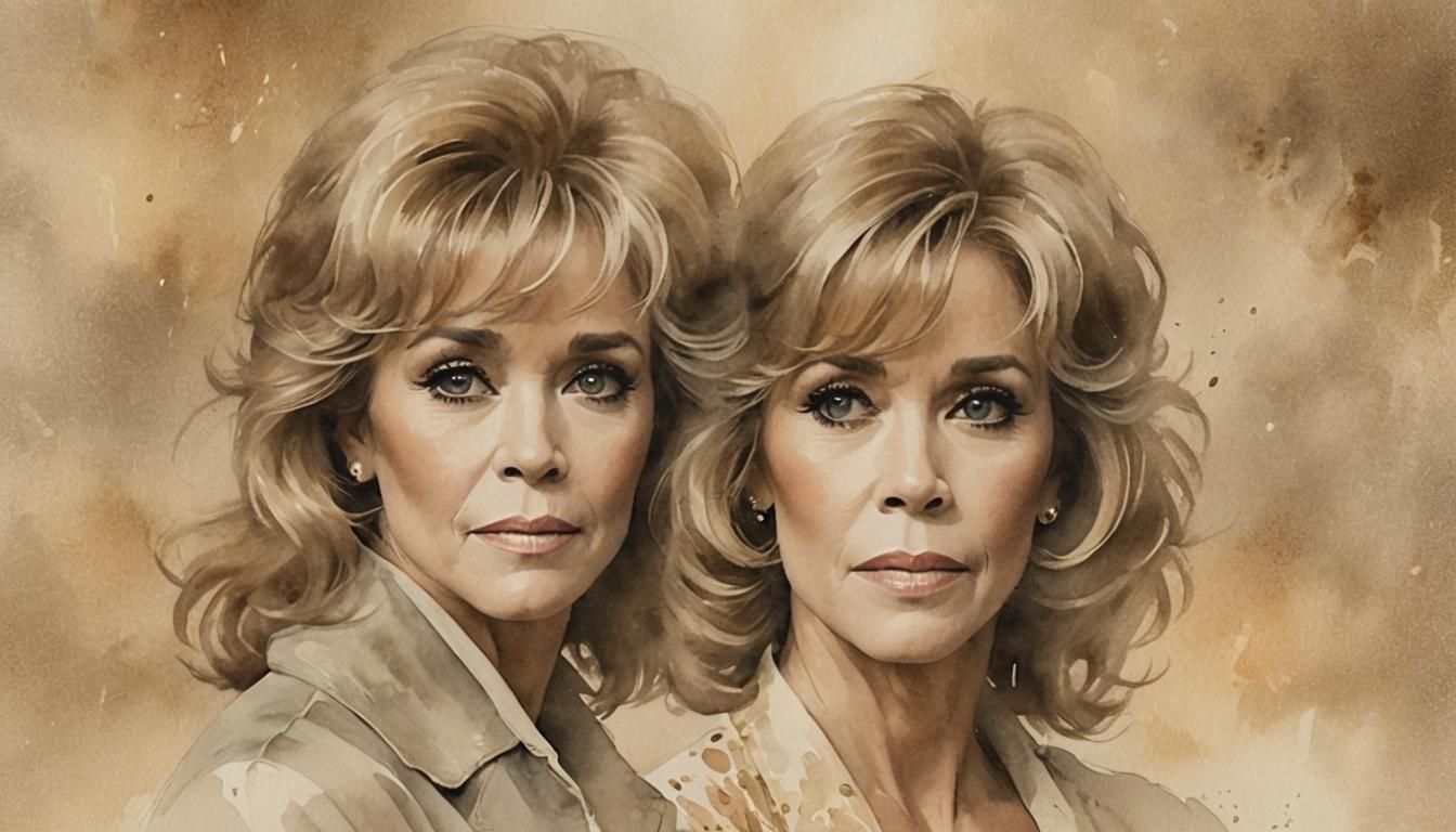 Ethereal Watercolor Portrait of an Actress in Dreamscape