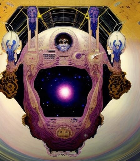 Ornate Space Station Extends Middle Finger in Cosmos