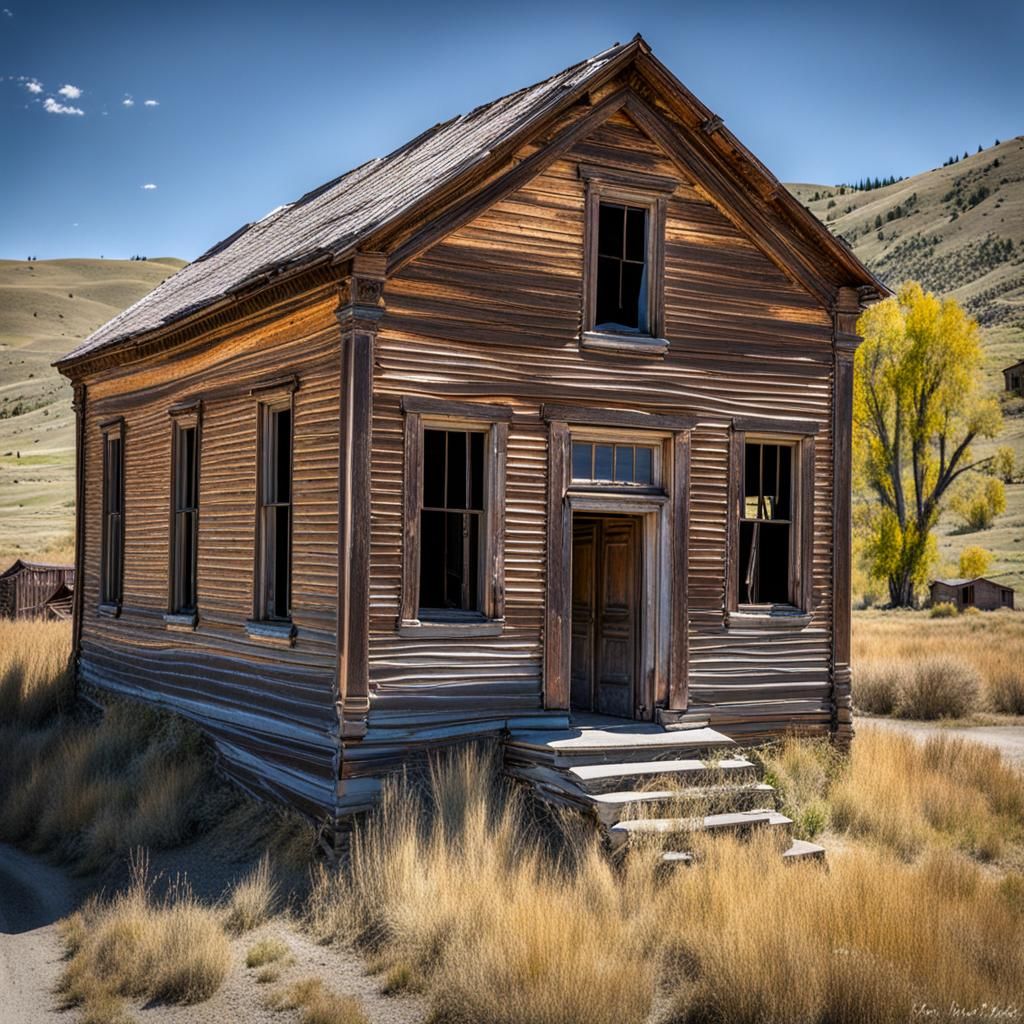 Abandoned Schoolhouse in Bannack, Montana