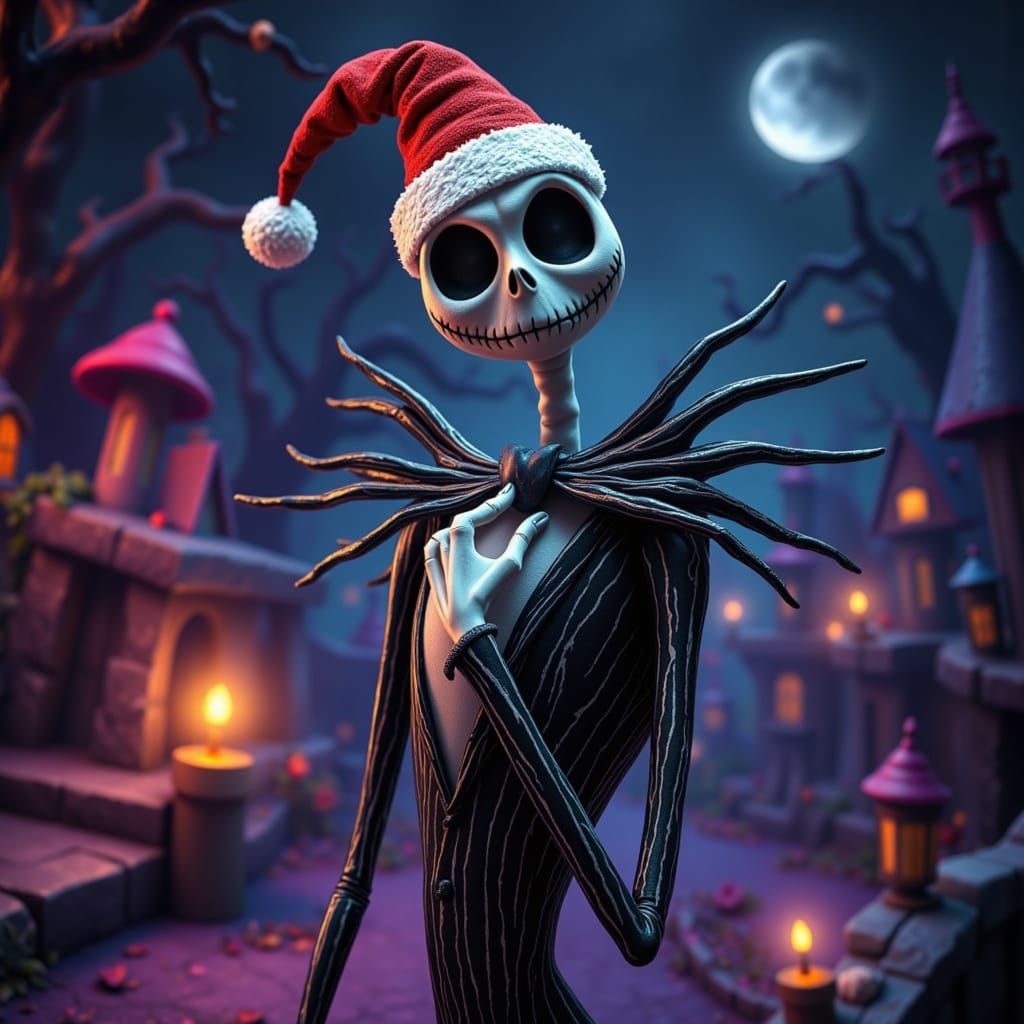 Jack Skellington as Santa Claus in Deep Colors