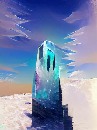 AI Generated Crystalline Monolith Image