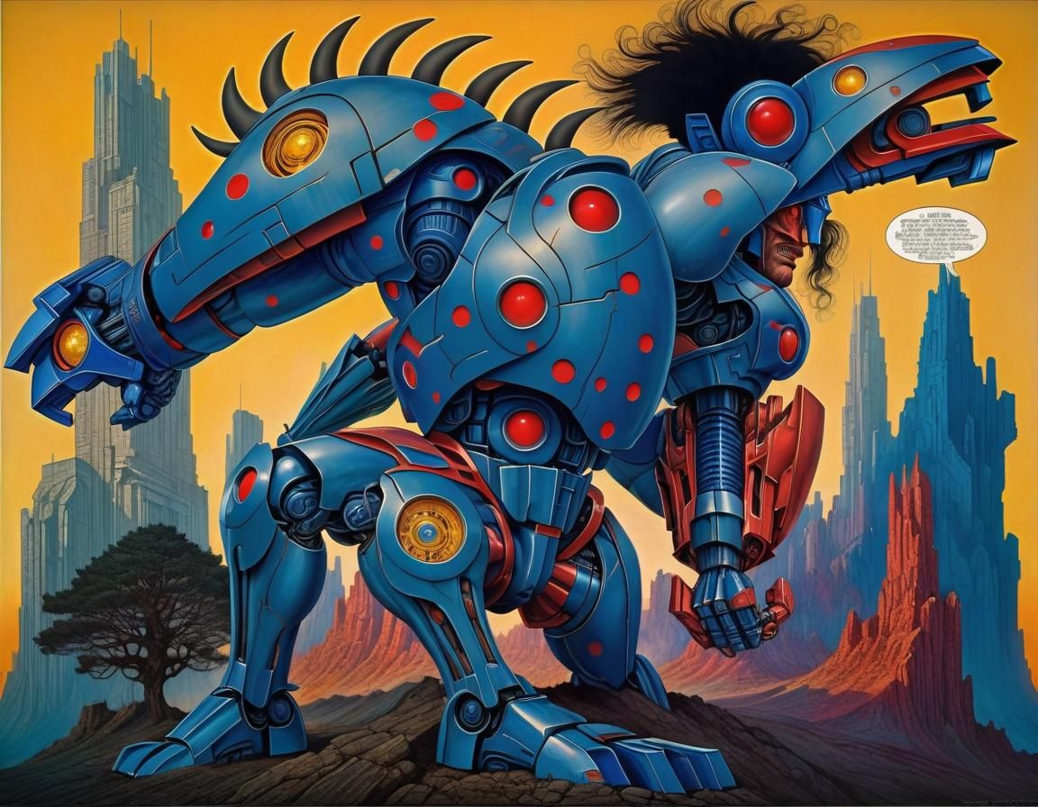 Surreal Two-Headed Optimus Prime Transformation