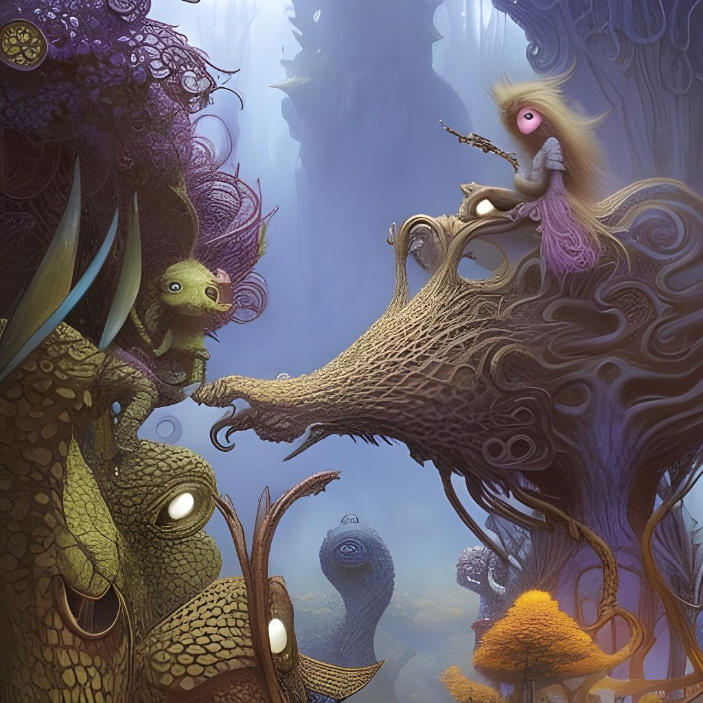 Faerie Meeting: Mythological Creatures and Human