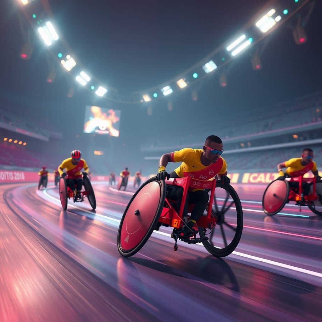 Paralympic Athletes Race on Mystical Track