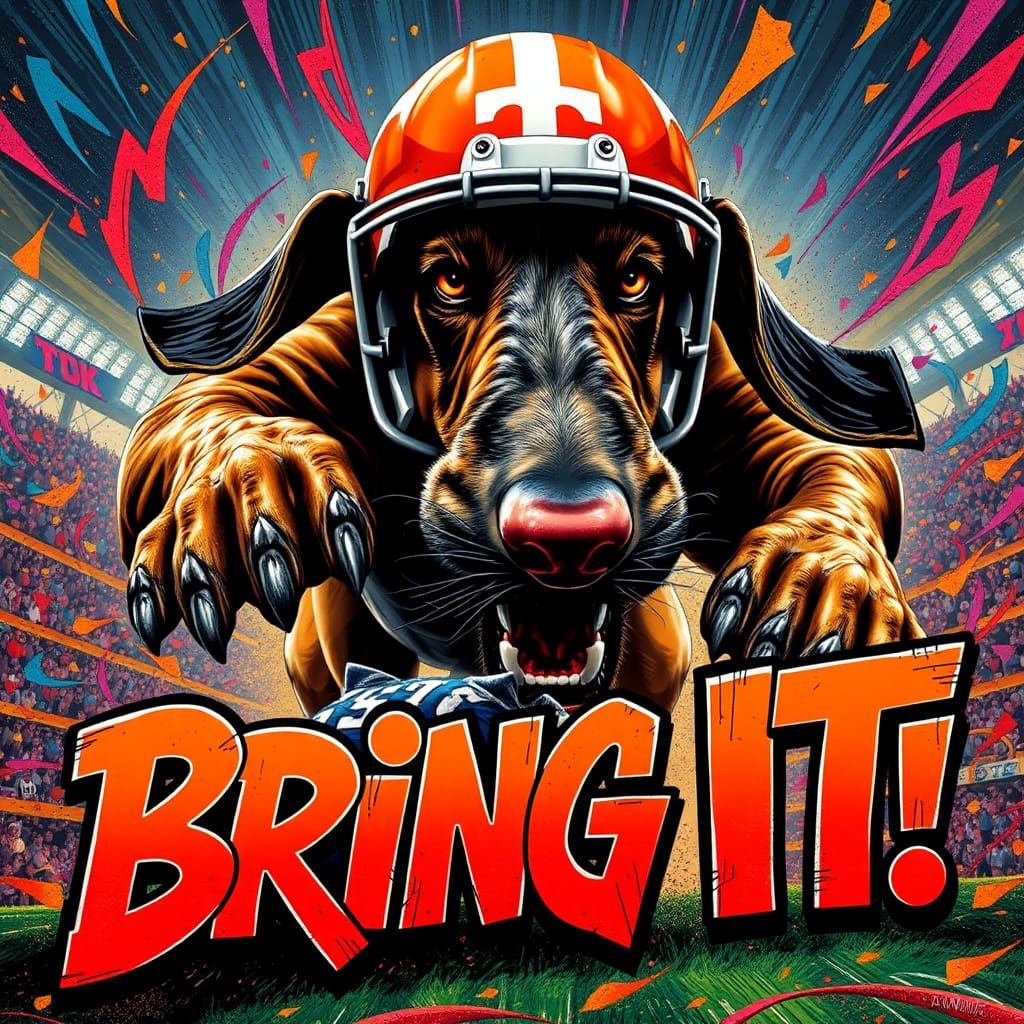 Tennessee Vols Hound Attacks Kentucky Wildcat in Hyperrealis...