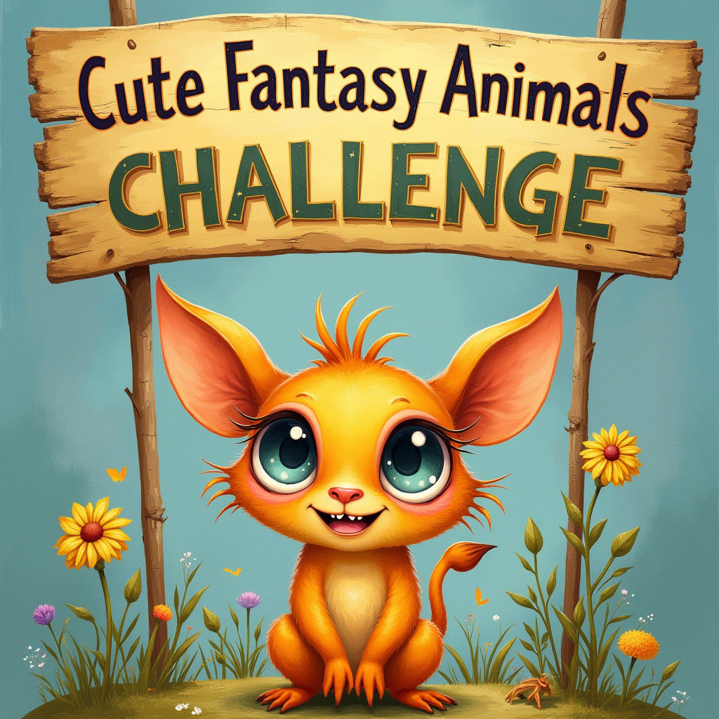 Whimsical Fantasy Critter for Cute Animals Challenge
