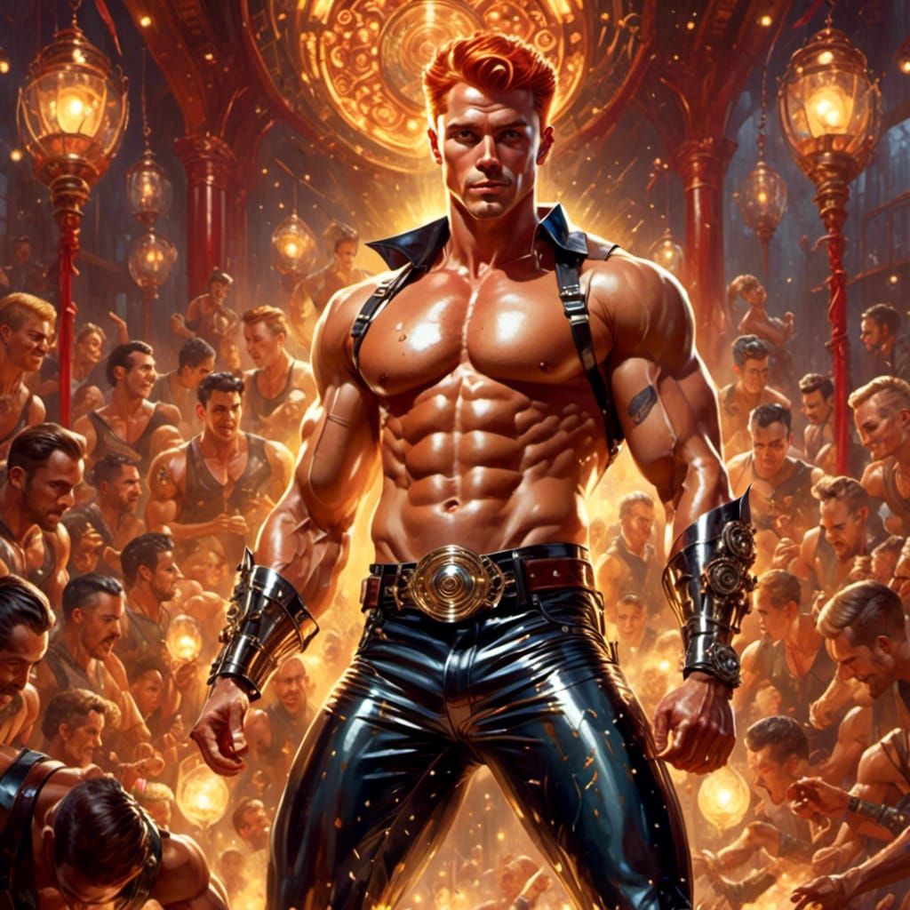 Sweaty Rockabilly Cyborg Singer on Stage