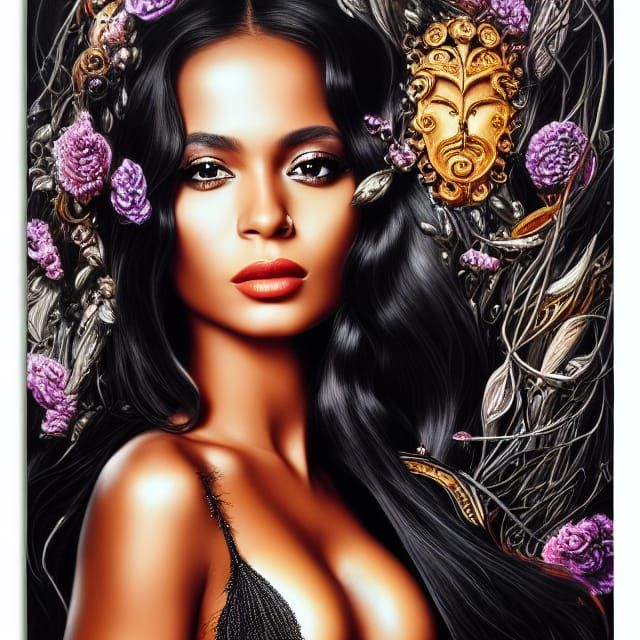 Sensual Woman in Pearl Essence: Ethereal Fantasy Art