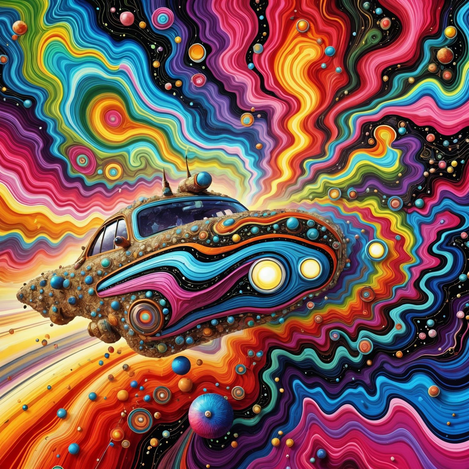 Flying High in a Psychedelic Taxi