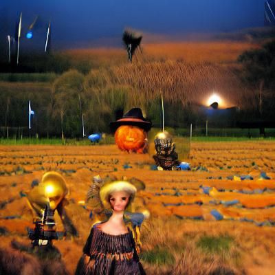 Vibrant Pumpkin Field at Sunset