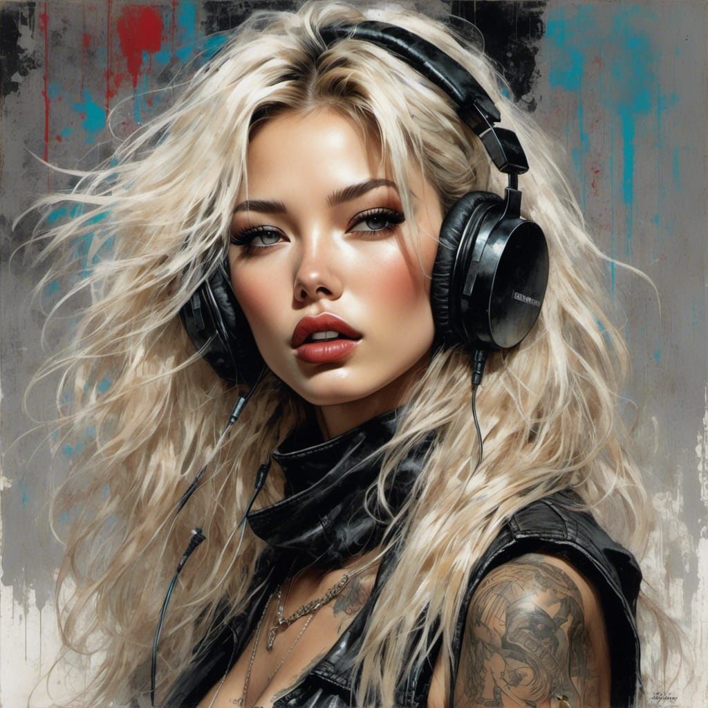 90s Grunge Back Vocalist in Latex Costume