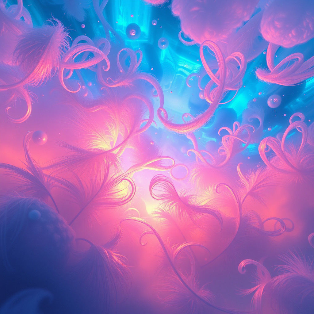 Mystical Dreamscape: Iridescent Colors in a Surreal Realm