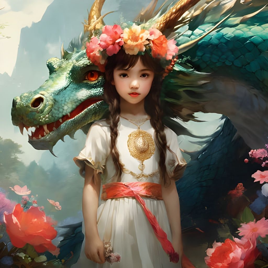Dragon Princess AI Generated Portrait
