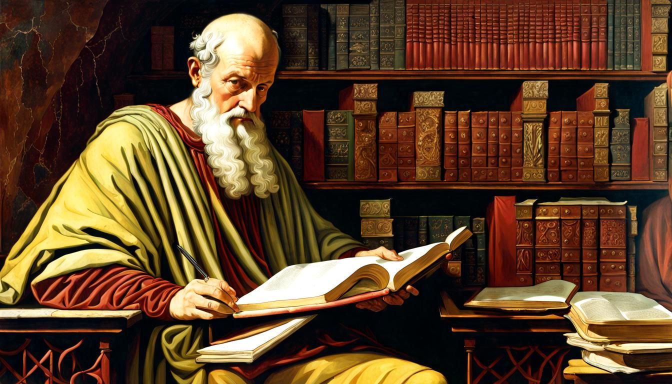 Josephus Flavius in Pompeii Library: Detailed Portrait