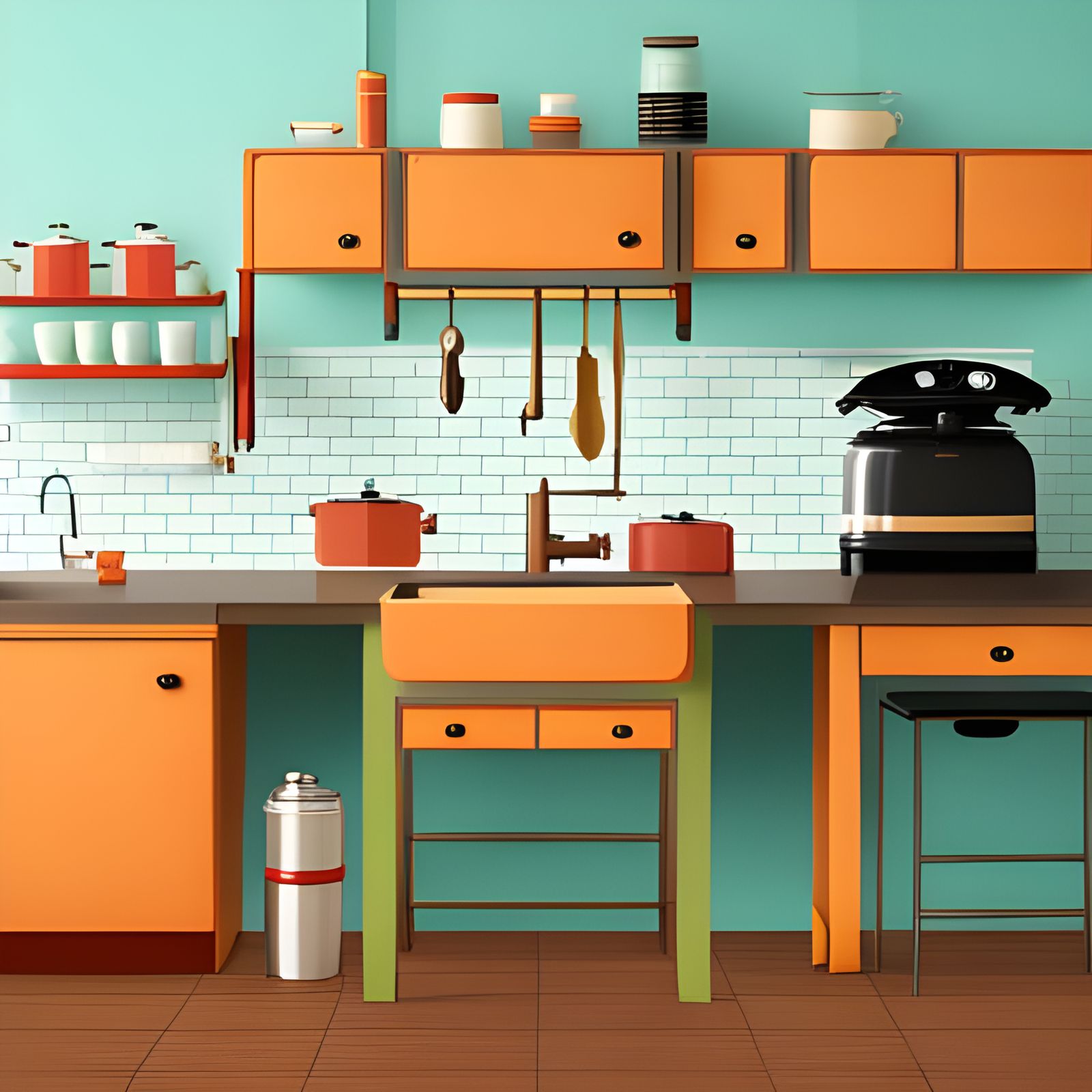 Kitchen Still Life in the Style of Wes Anderson