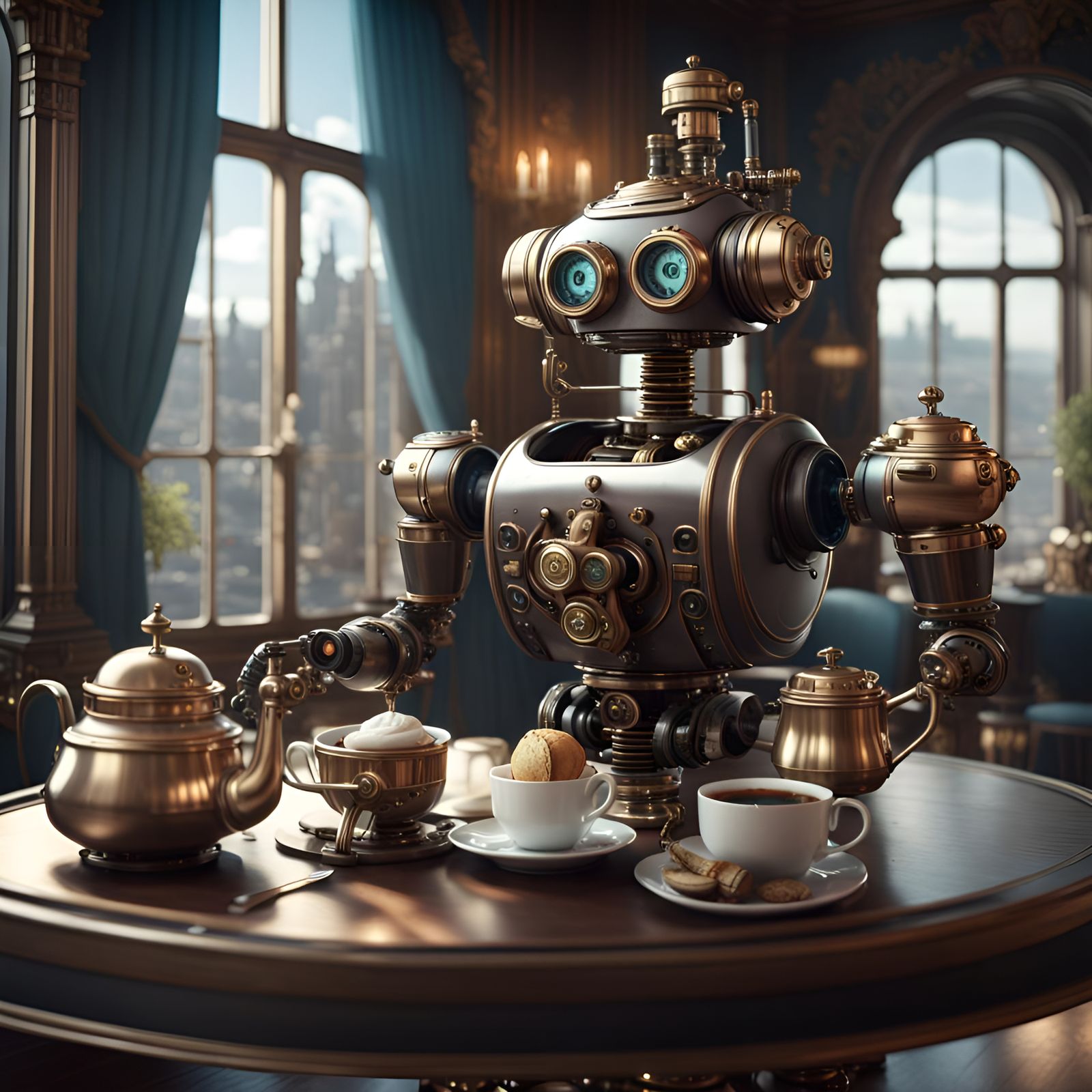 Steampunk Robot Butler 2