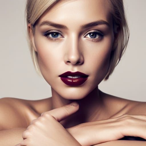 Beautiful Blonde Woman Resting in Bed