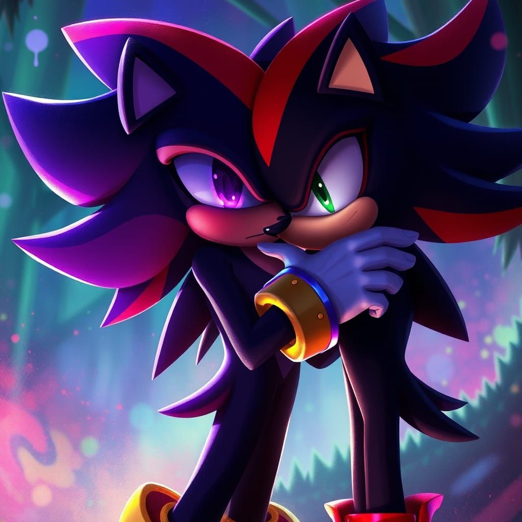 Shadow the Hedgehog Kiss in Dreamscape, Digital Art