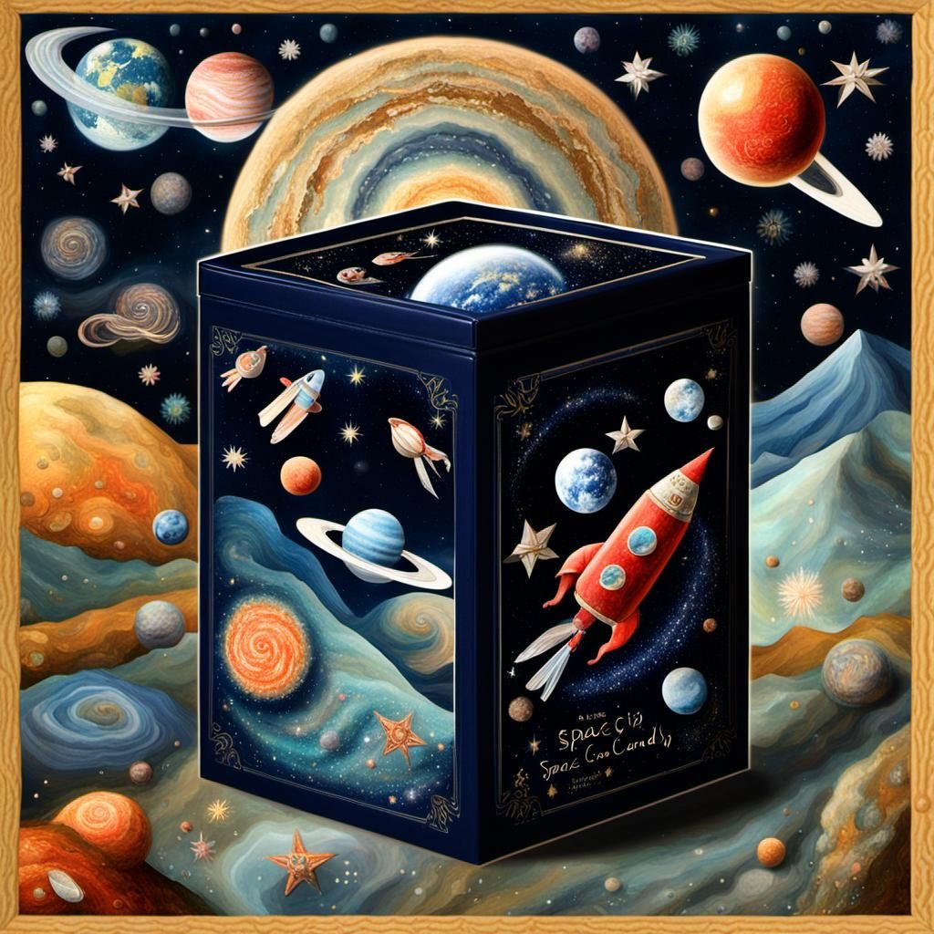 Space Candy Box Comes to Life in Galaxy Collage