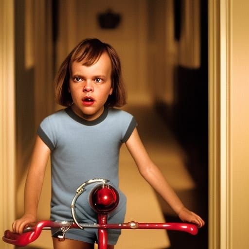 Danny Torrance riding his tricycle in the shining