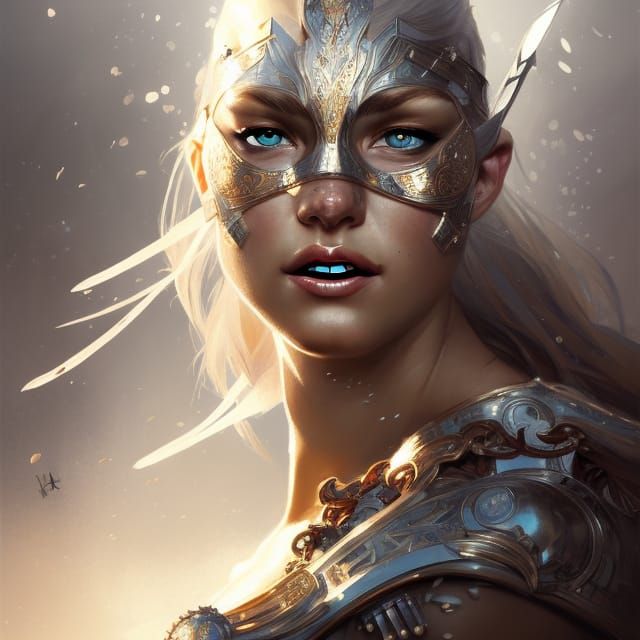 Warrior Princess Portrait in Hyperdetailed Digital Art