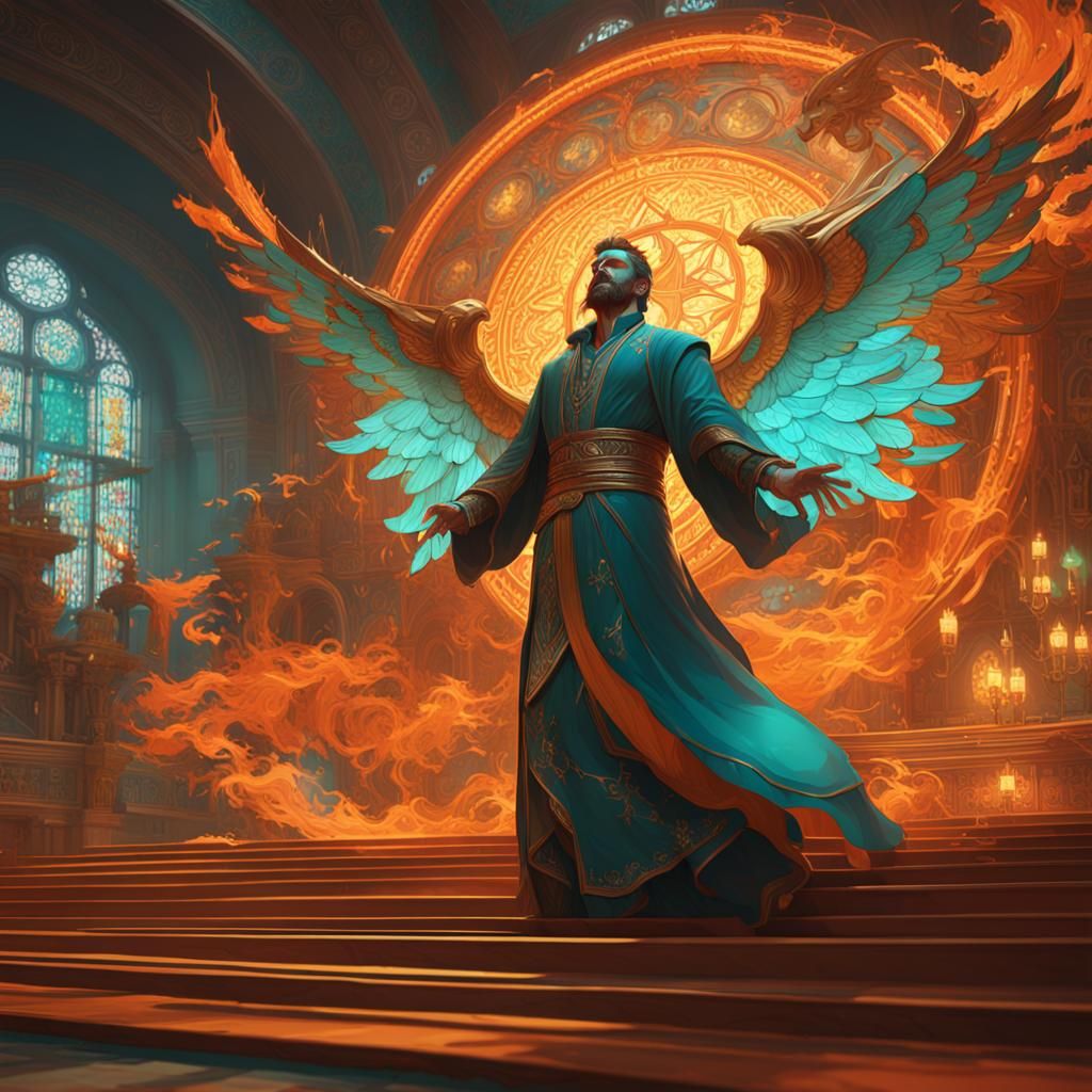 Lucifer Concept Art in Art Nouveau Style