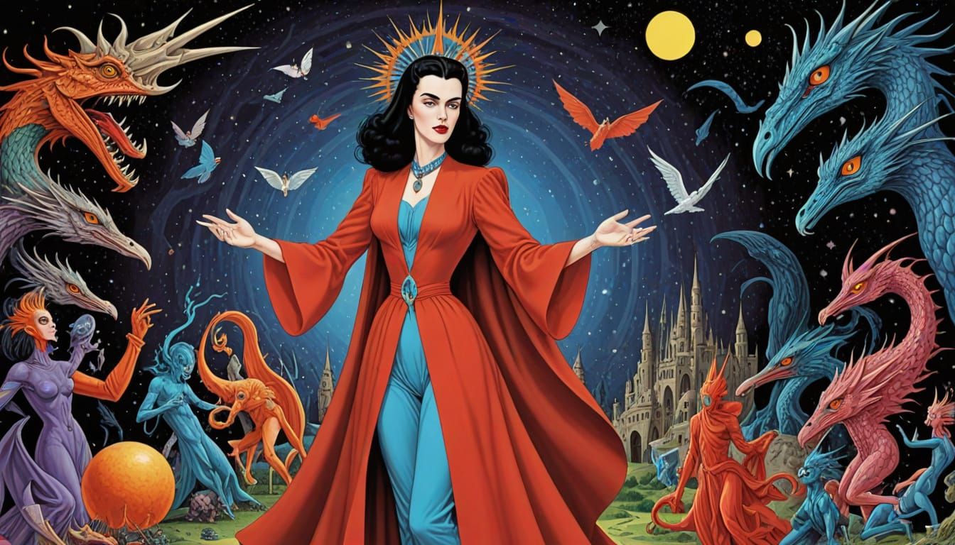 Surreal Comic Art Portrait in Kirby-Ditko Style