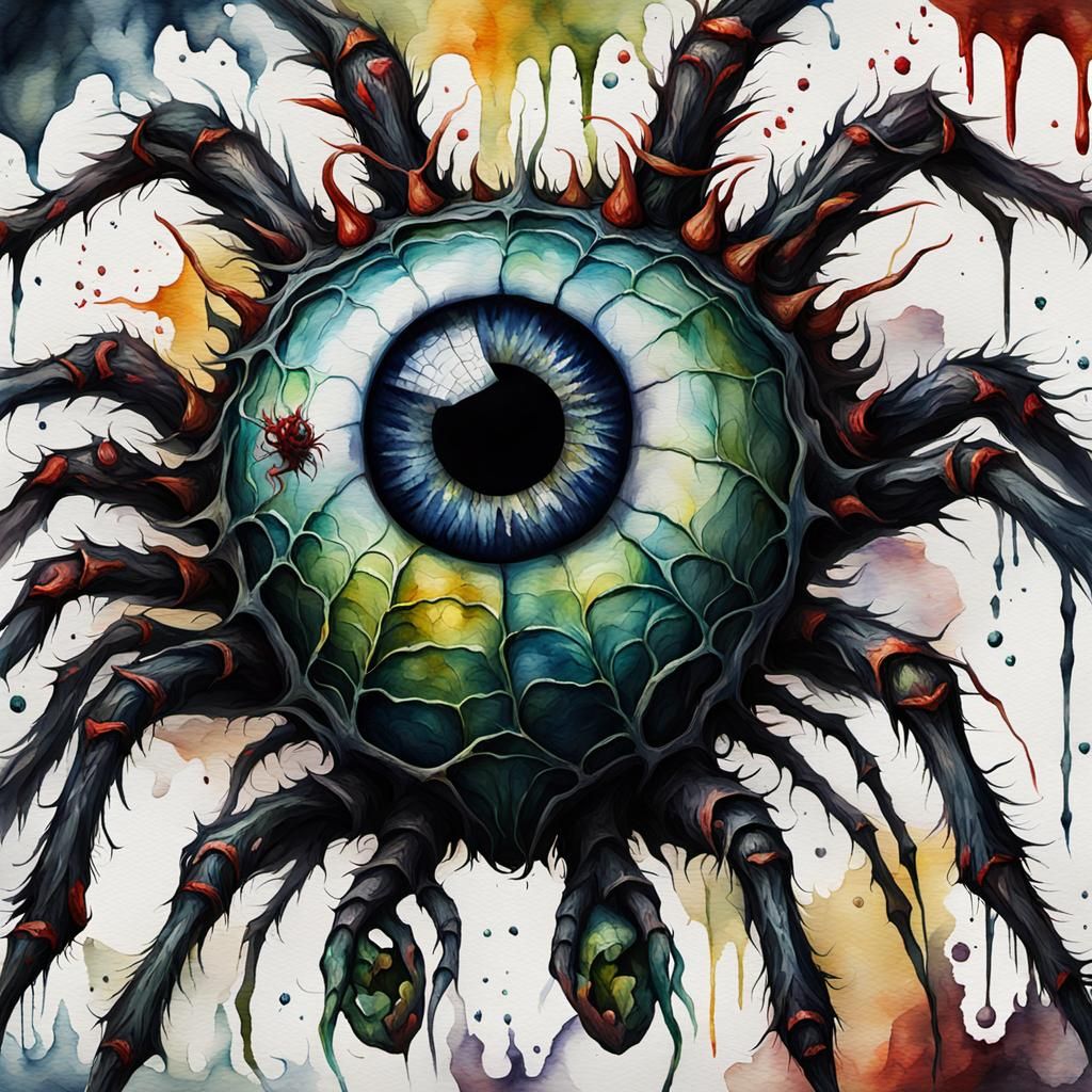 Grotesque Eyeball: A Gothic Impressionist Masterpiece