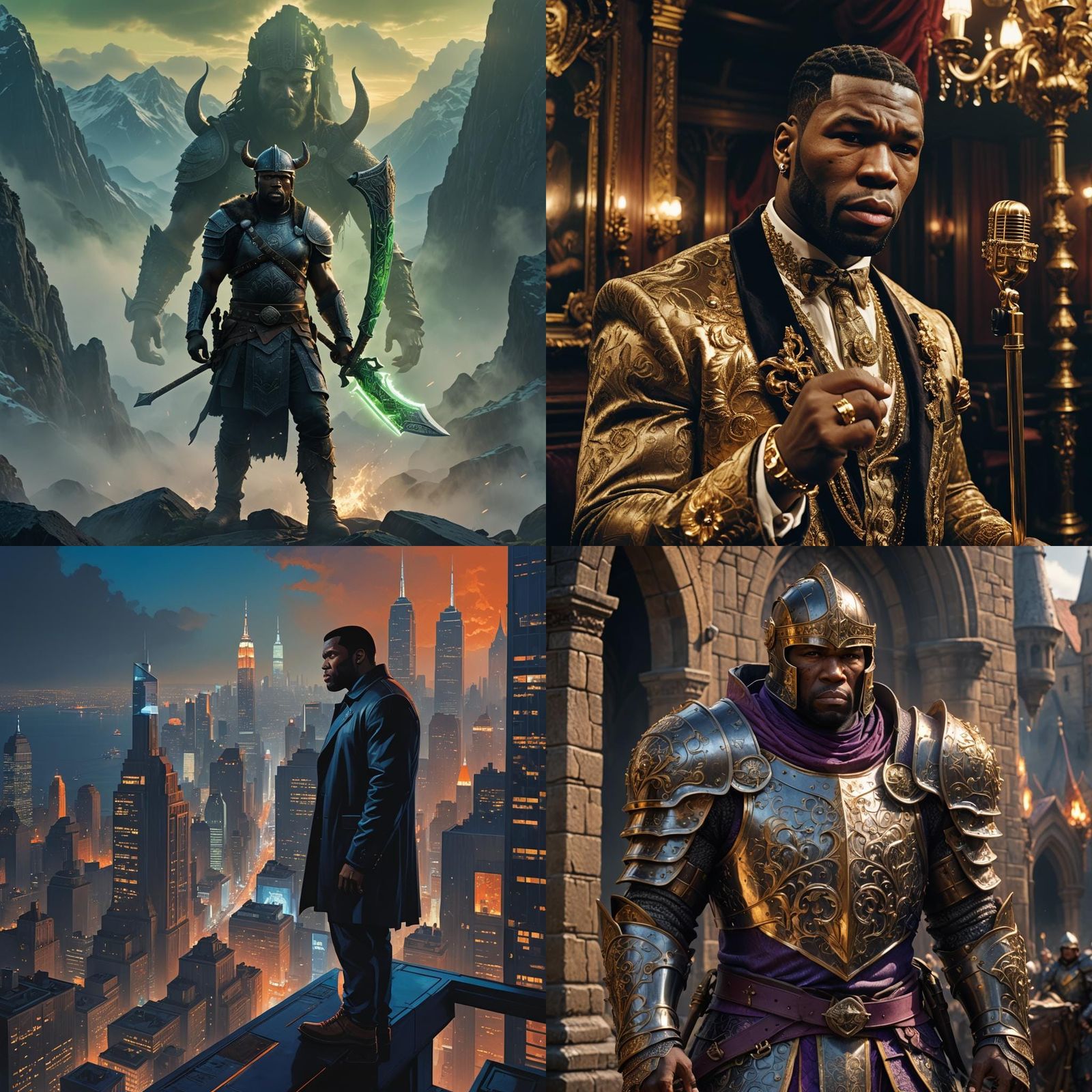 50 Cent Detailed Matte Painting