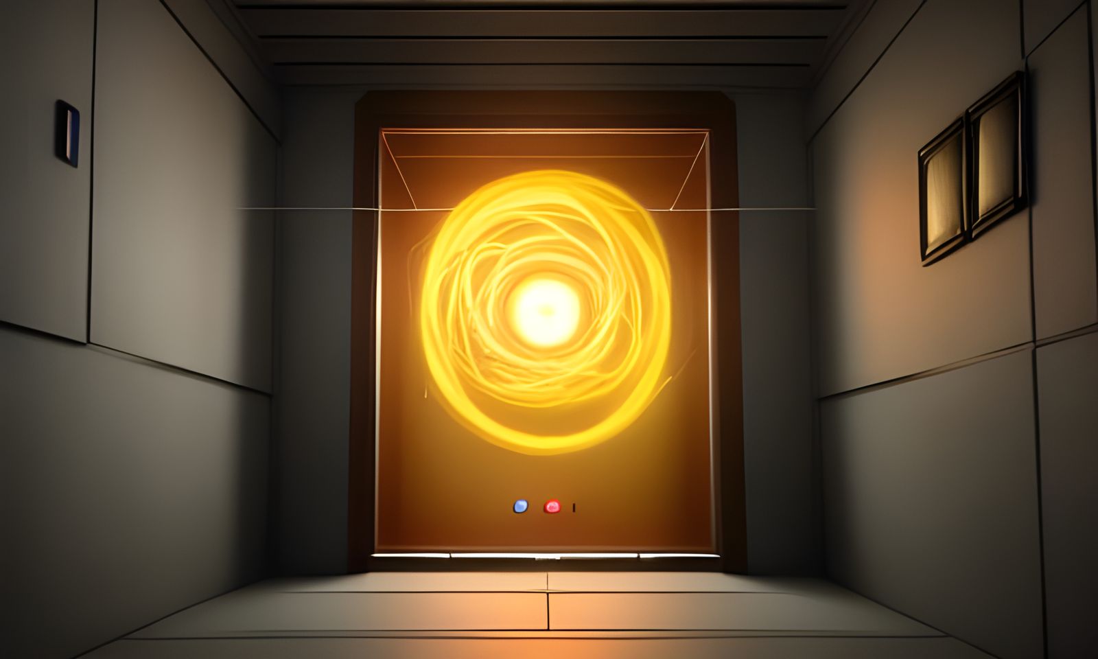 Intricate Portal Room in Hyperreal Style