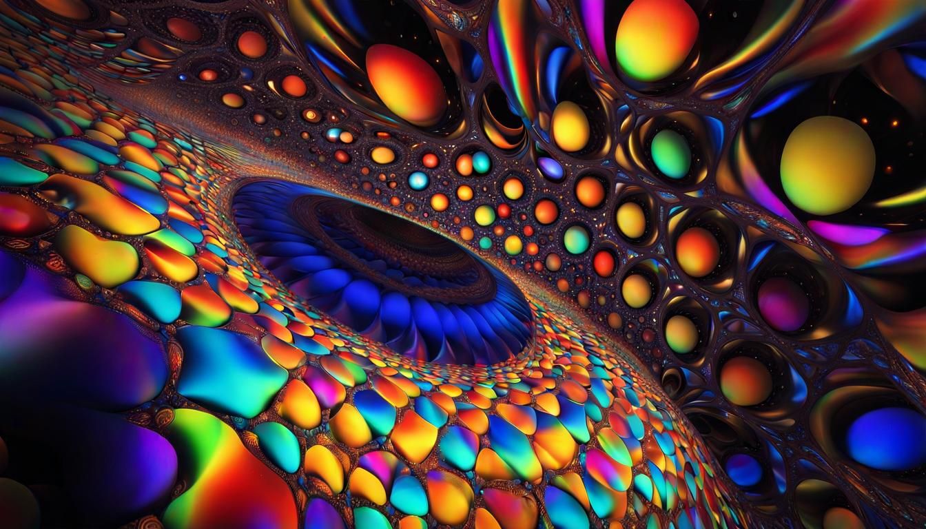 Psychedelic Triadic Abstract Art in 8K Resolution