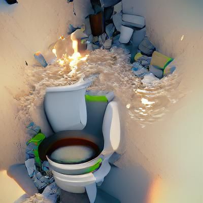 Simple White Ceramic Toilet