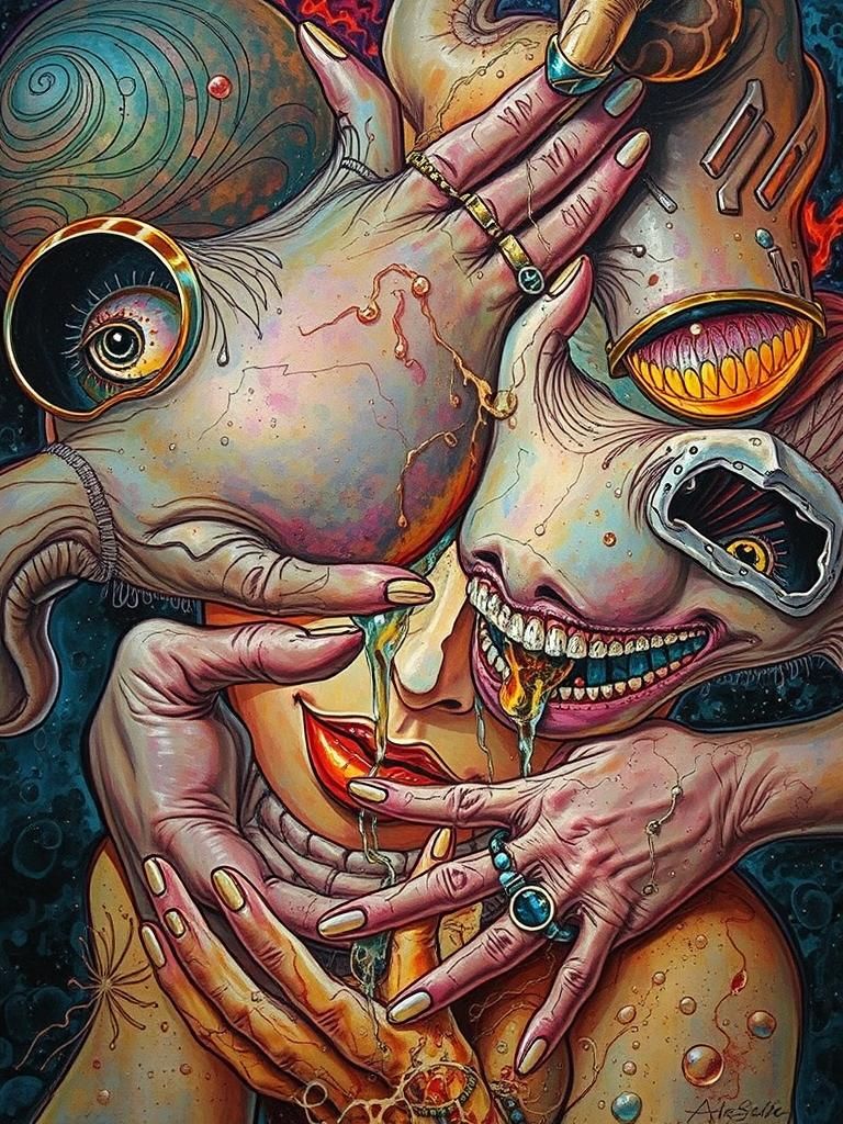 Alcohol Art and the Swolen Hand