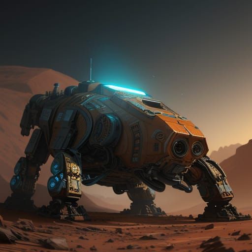 Martian Dog on Mars Concept Art